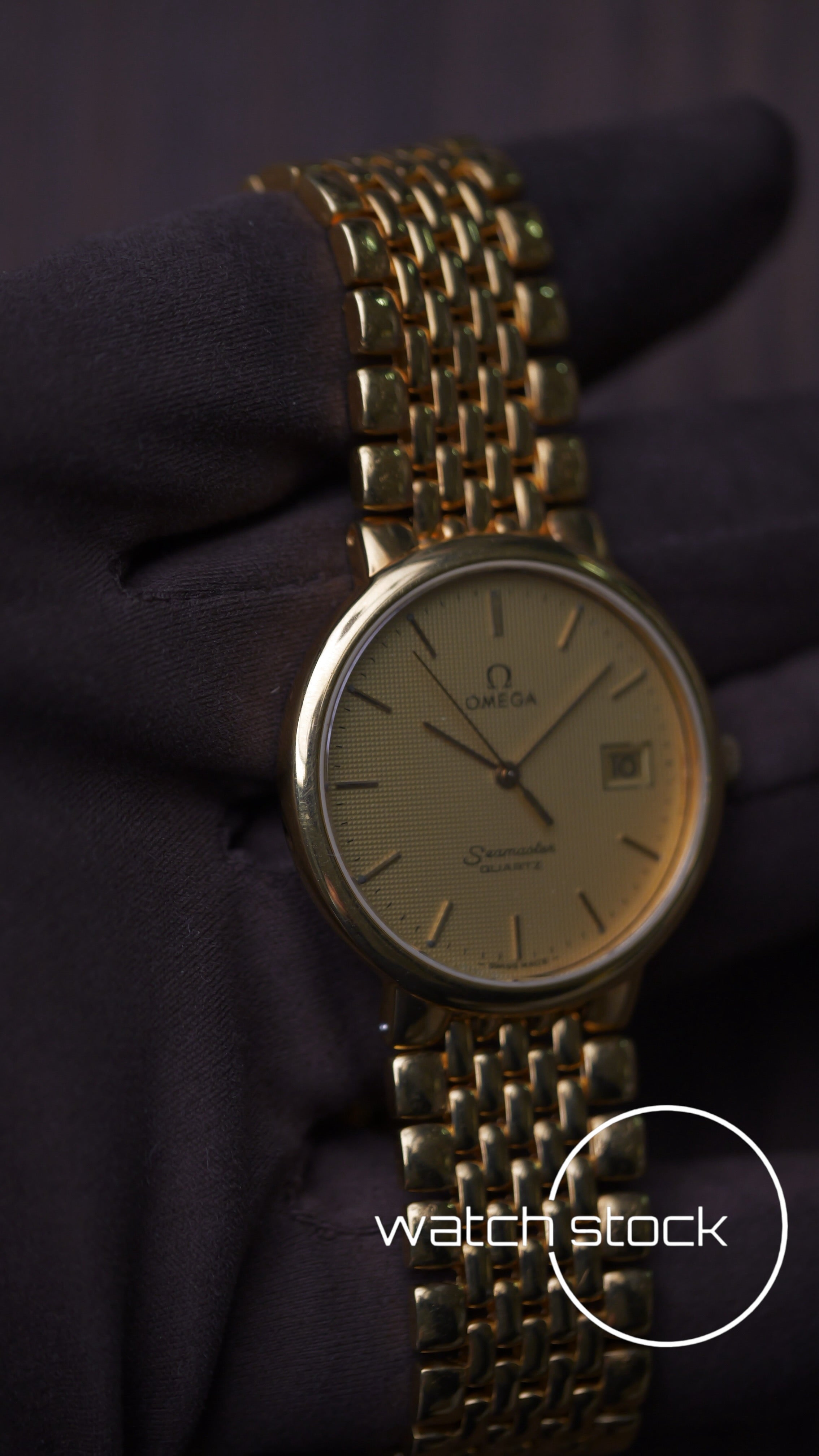 Omega Seamaster de ville 1993 vintage placcato oro Quartz