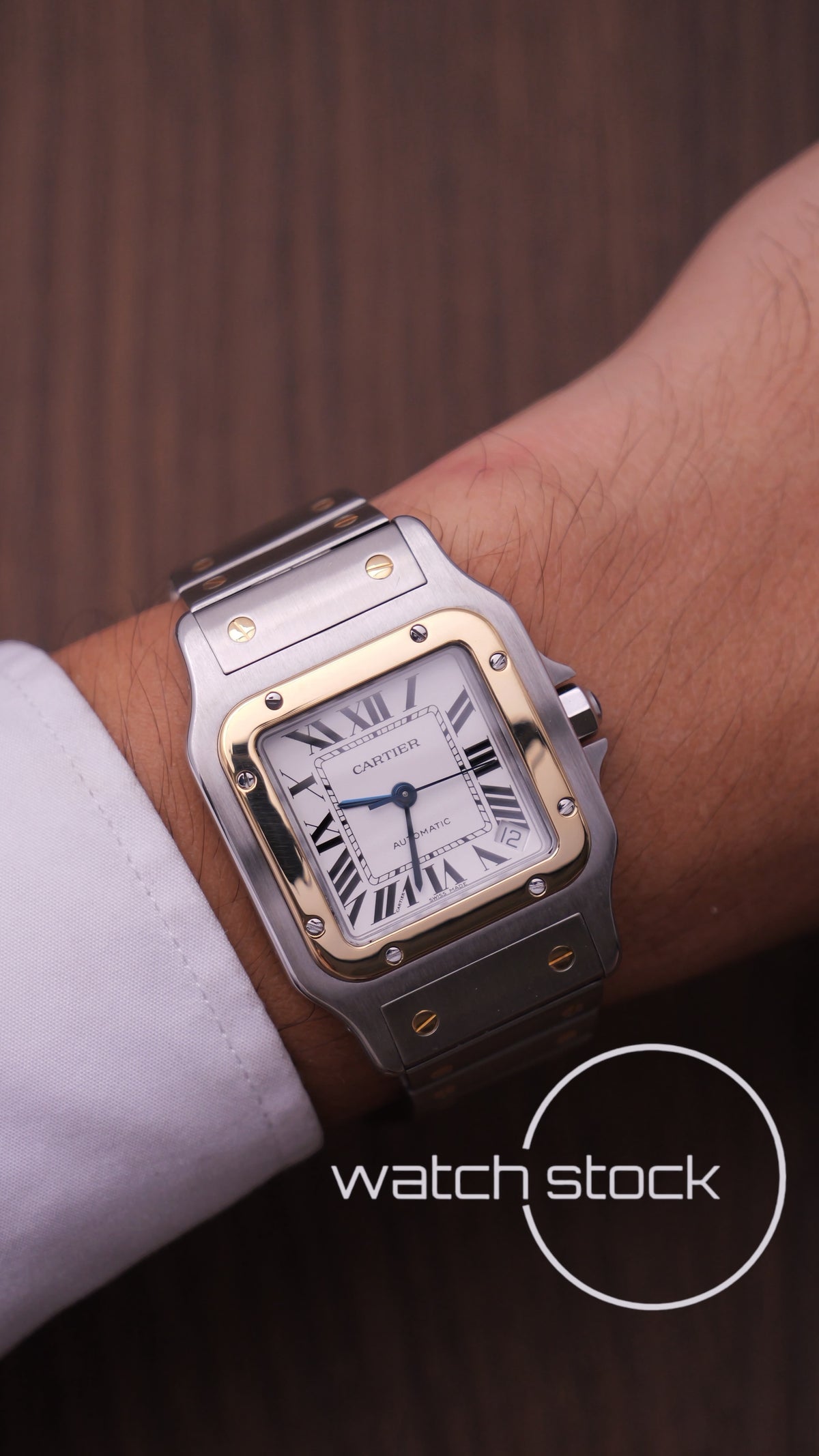 Cartier santos galbee XL Gold Steel ref.2823 Automatic 32x45mm