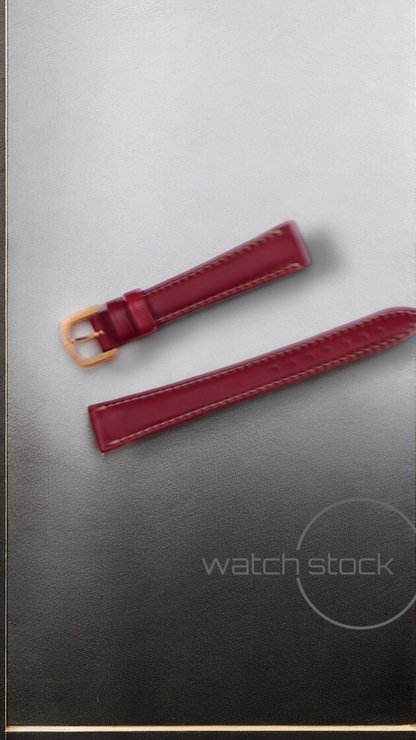 Cinturino Longines in pelle rosso con fibbia loggata ansa 14mm