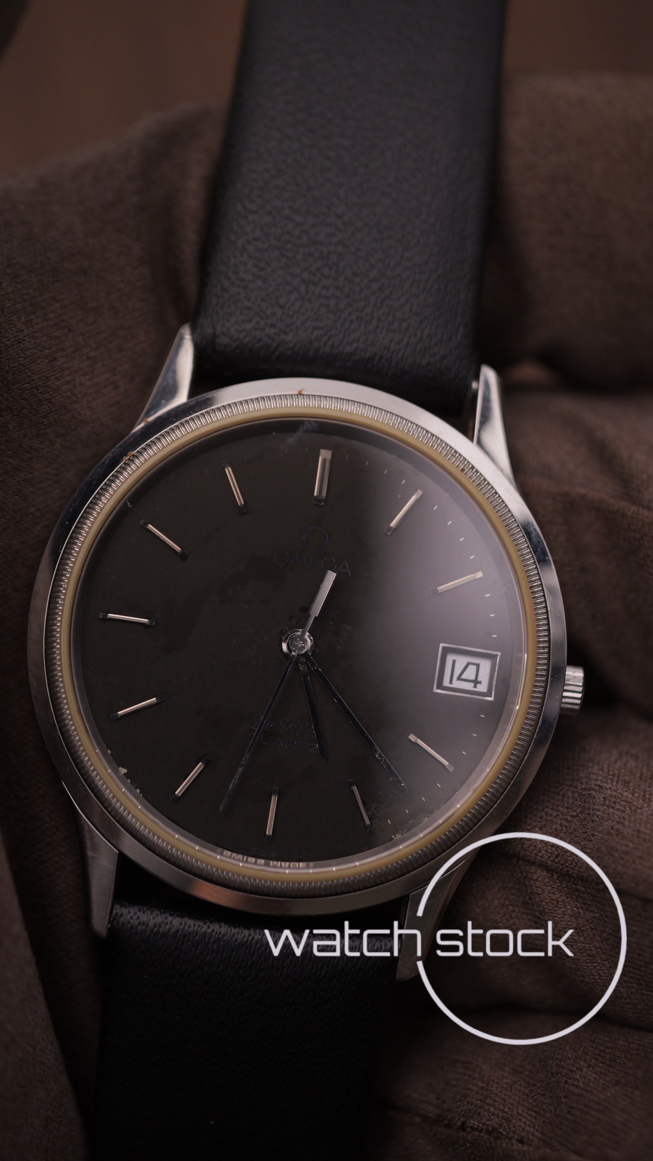 Omega De Ville vintage Quartz Black Dial