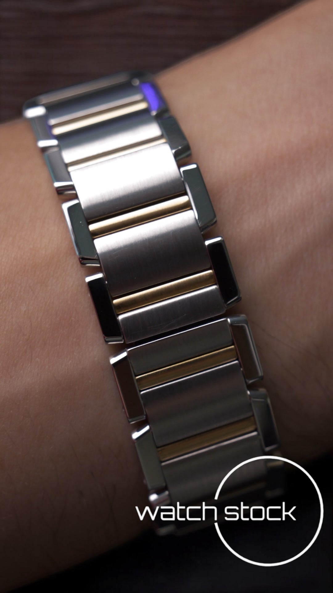 Cartier tank francaise two-tone ref.2465 29x30mm quarz
