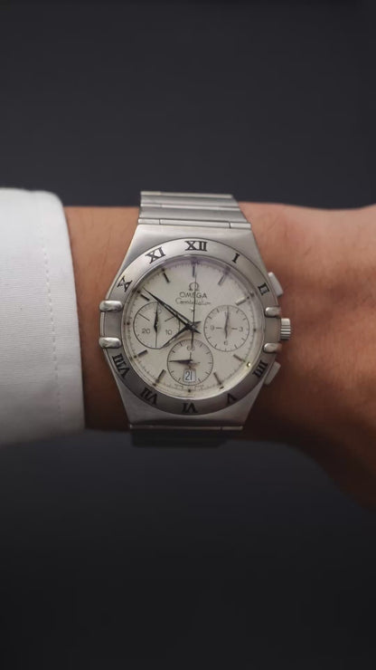 Omega constellation double Eagle chrono (39mm) white dial with box