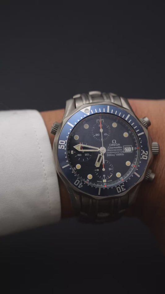 Omega seamaster 300m Chrono titanium (41mm) blue dial