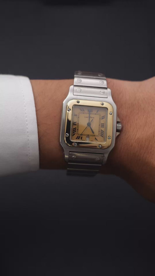 Cartier santos galbe 29x41mm Ref. 187901 must de cartier quarz