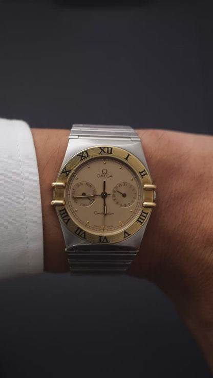 Omega constellation daydate quarz (34mm) yellow dial vintage