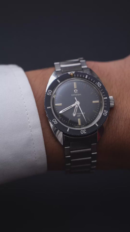 Omega seamaster 120 (31mm) blue/black dial vintage OTTIME CONDIZIONI RARO