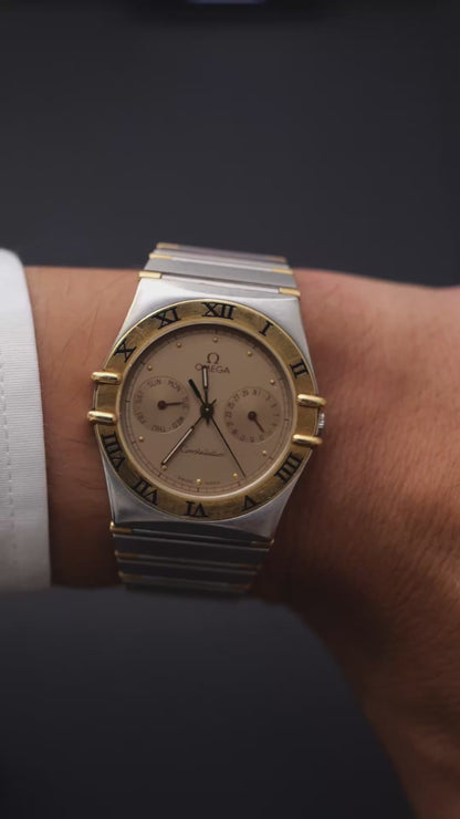 Omega constellation daydate quarz (34mm) yellow dial vintage